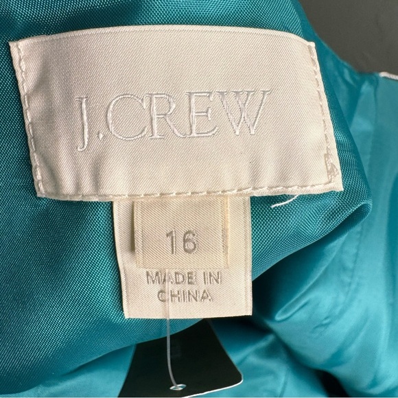 J. Crew Green Square Neck Dress with Pockets No Belt Size 16 NWT - Picture 5 of 9